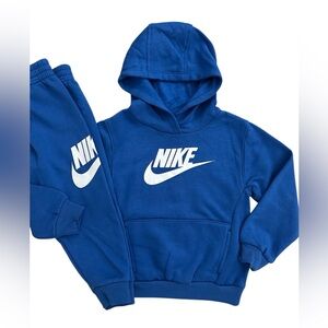 Nike 2 Piece Set Blue Hooded Sweatshirt & Jogger Pants Boys Size 4T NWT
